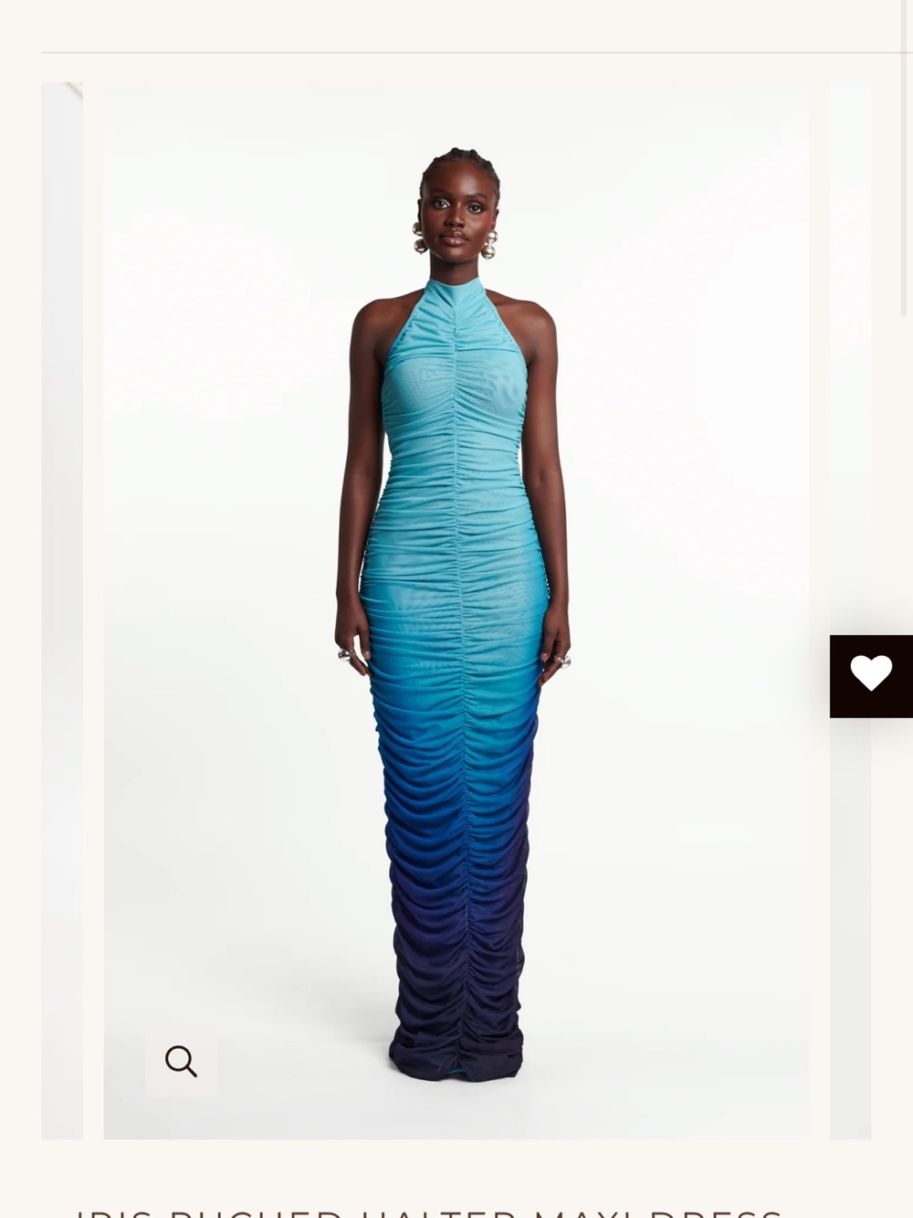 Ofuure Iris blue ruched Ombre Dress - 3x